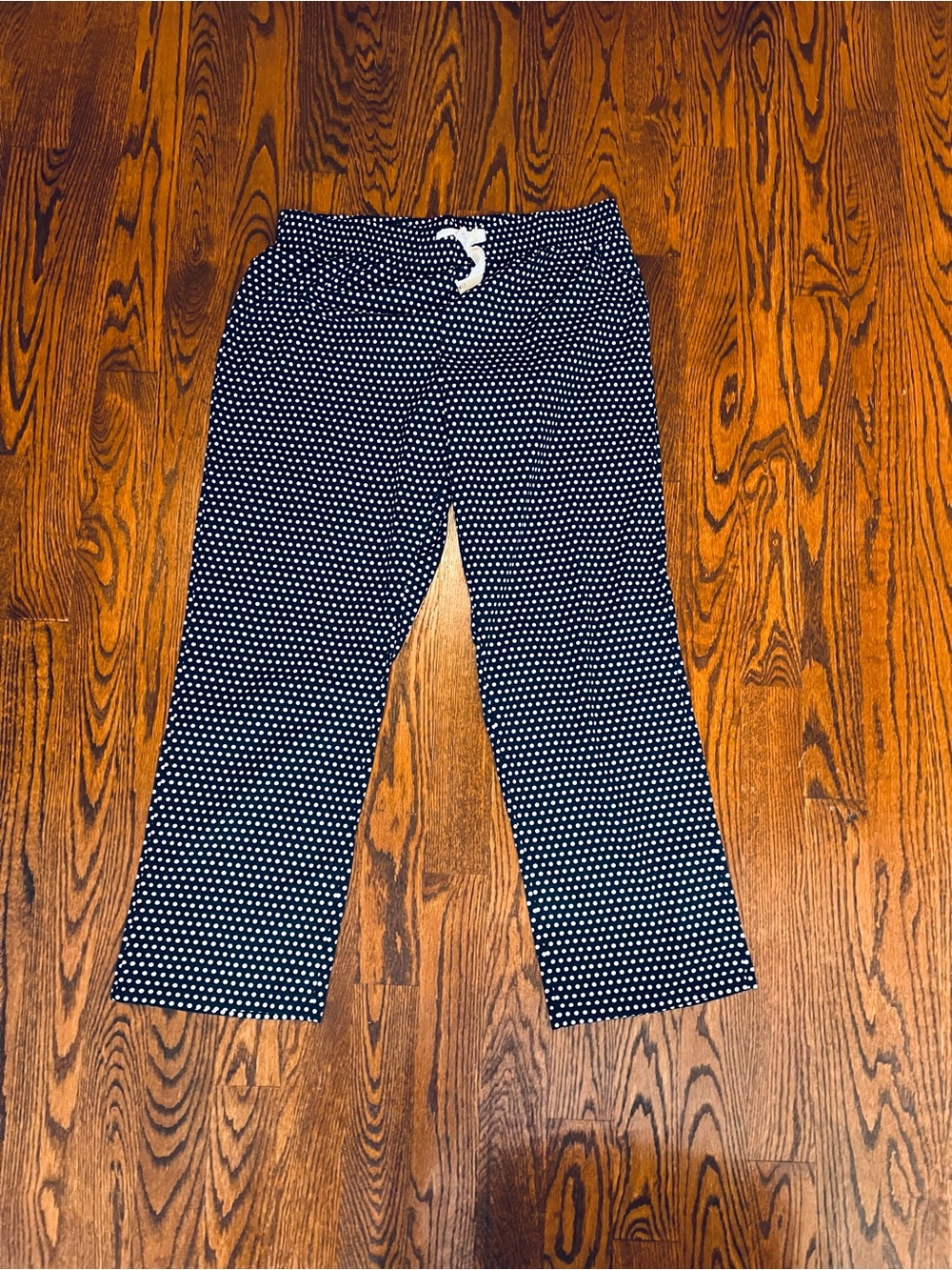 Calvin Klein Sleepwear Women's Pajama Pants XL Blue White Polka Dot Pull On